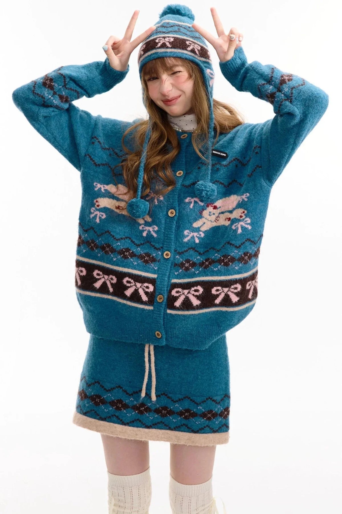 Autumn Vintage Rabbit Cardigan