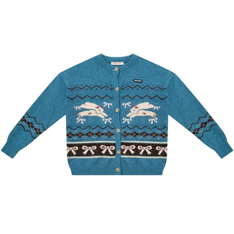 Autumn Vintage Rabbit Cardigan