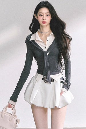 Autumn Waist Slimming Long-Sleeved Tops