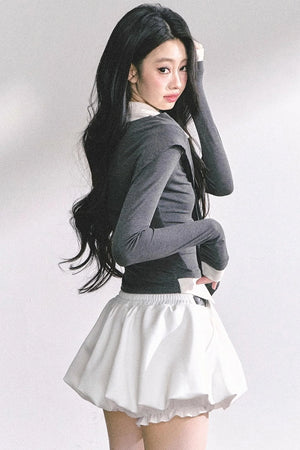 Autumn Waist Slimming Long-Sleeved Tops
