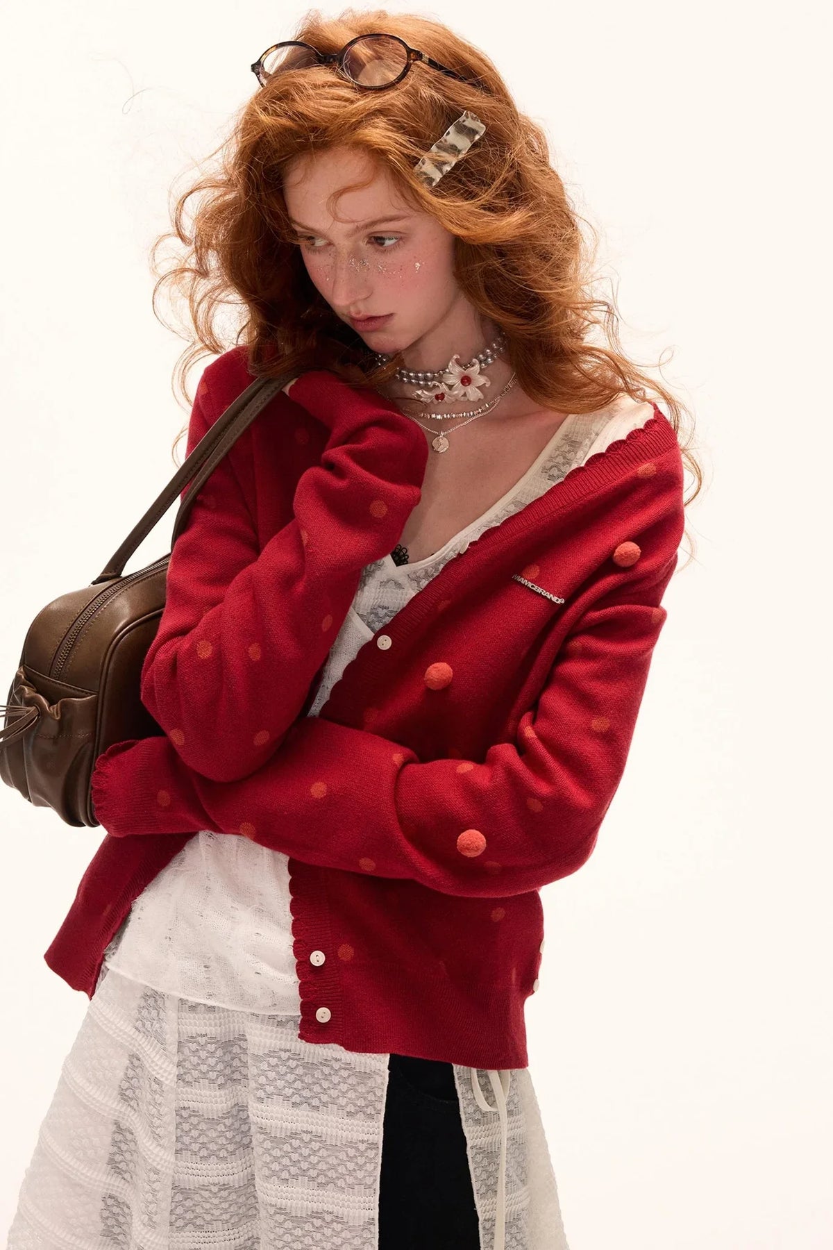Autumn White Long-Sleeved Blouse Top