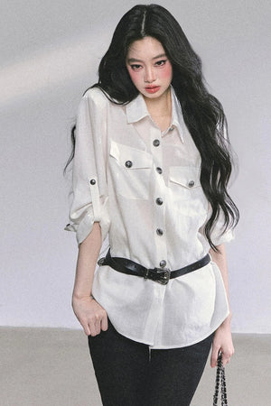 Autumn White Polo Shirt & Pants Set-Up