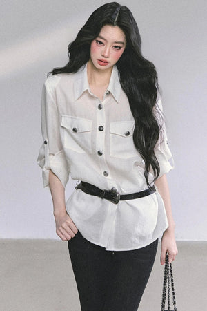 Autumn White Polo Shirt & Pants Set-Up