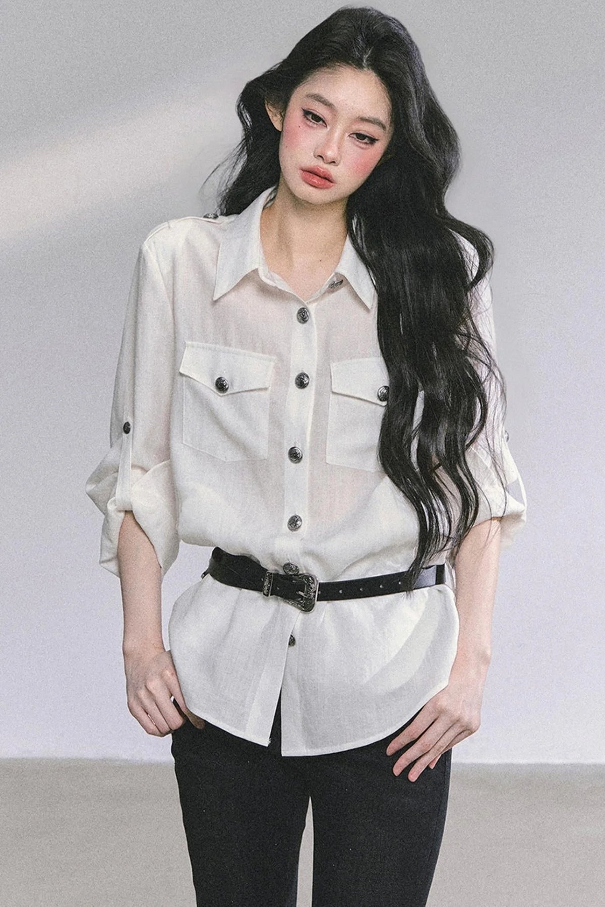 Autumn White Polo Shirt & Pants Set-Up
