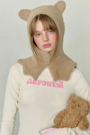 AYF Bear Pattern Knit Cap
