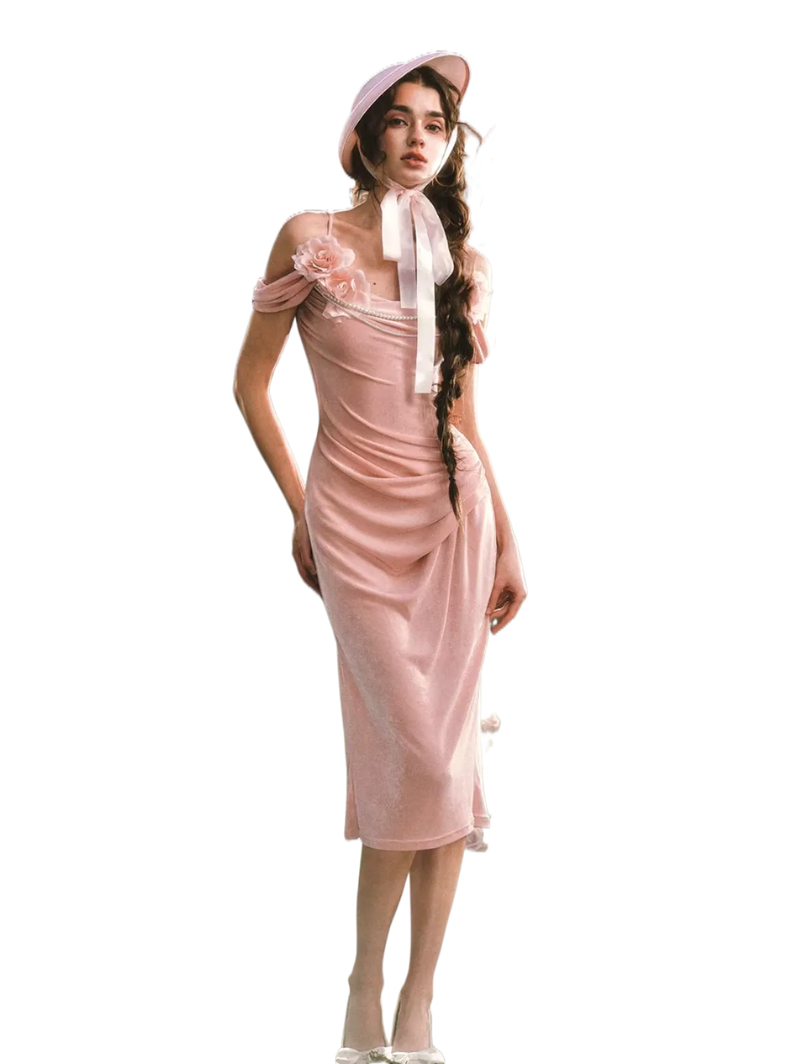 Time Blossom Letter Dress