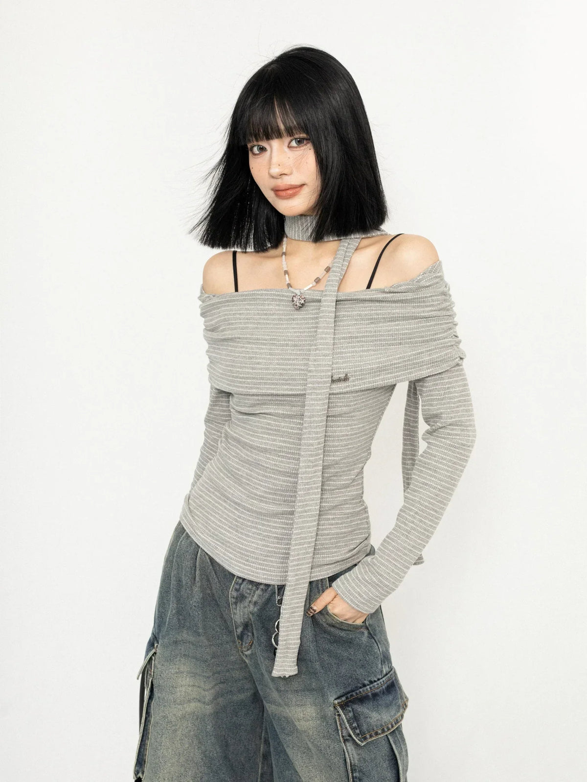 Babes Off-Shoulder T-Shirt