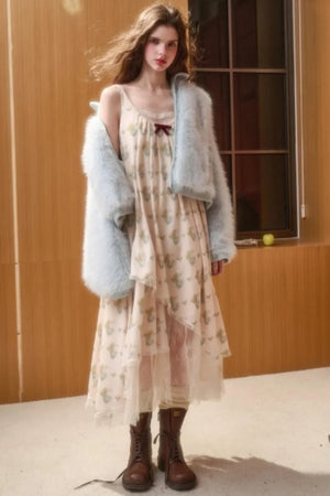 Baby Blue Fur Coat