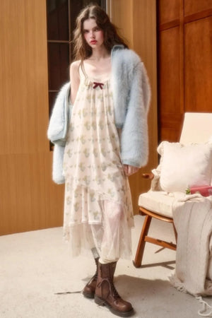 Baby Blue Fur Coat