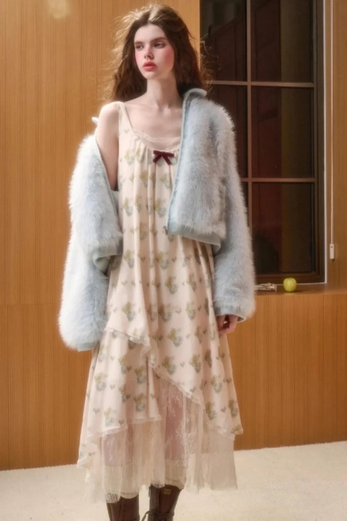 Baby Blue Fur Coat