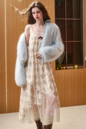 Baby Blue Fur Coat