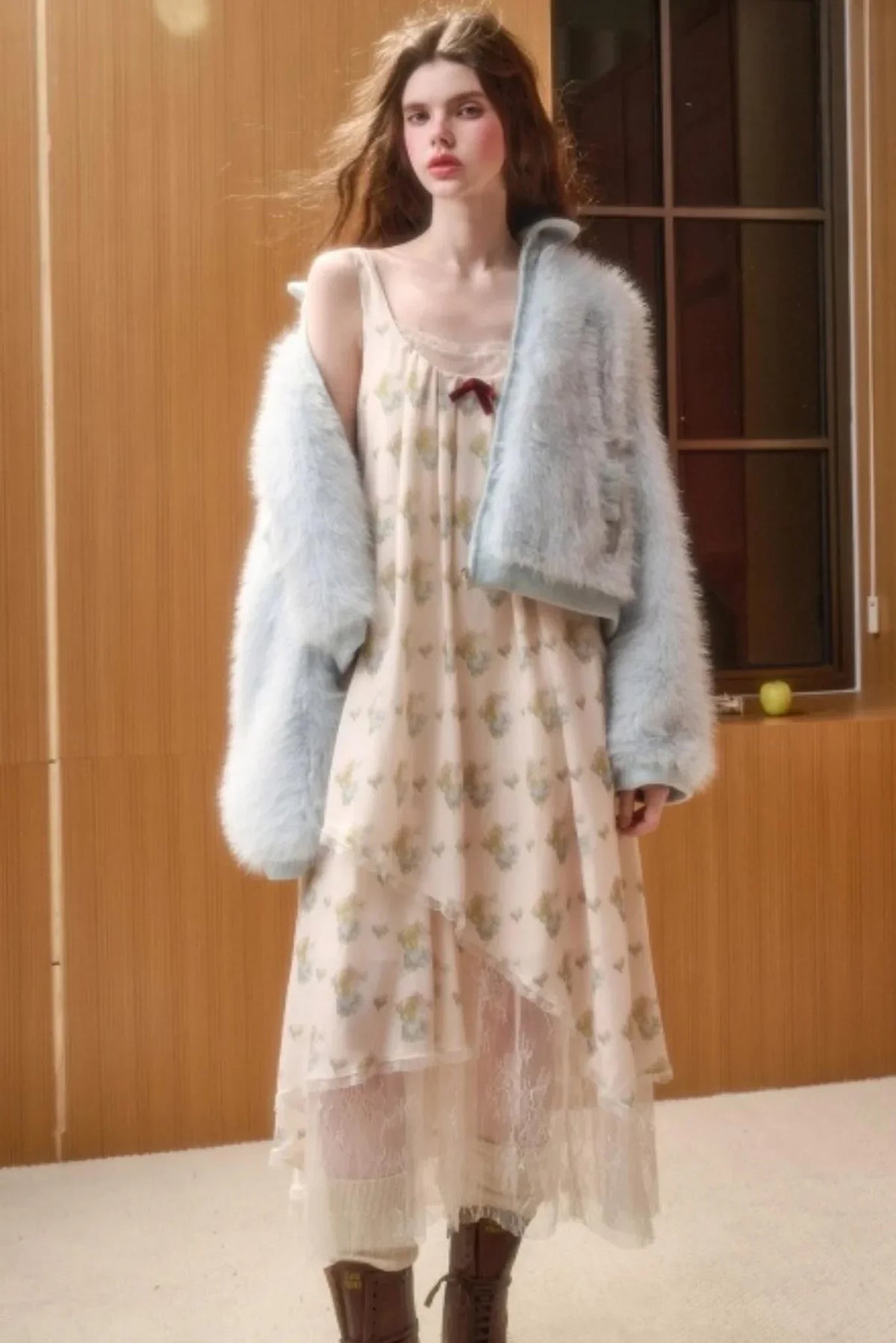 Baby Blue Fur Coat