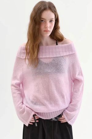 Baby Pink Off-Shoulder Top