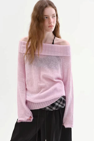 Baby Pink Off-Shoulder Top