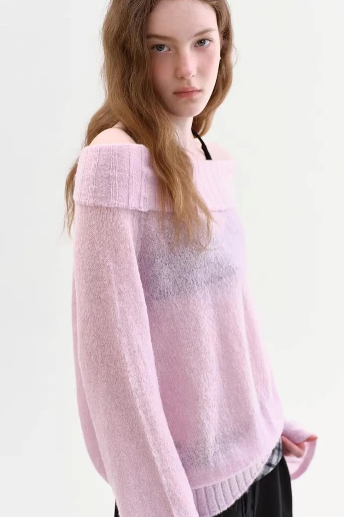 Baby Pink Off-Shoulder Top