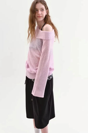 Baby Pink Off-Shoulder Top