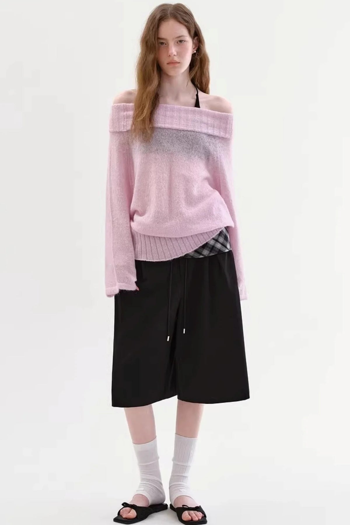 Baby Pink Off-Shoulder Top