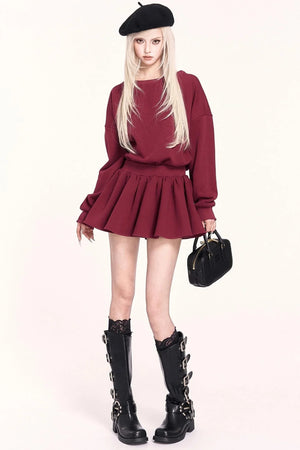 Backless Fleece Sweatshirt Dress