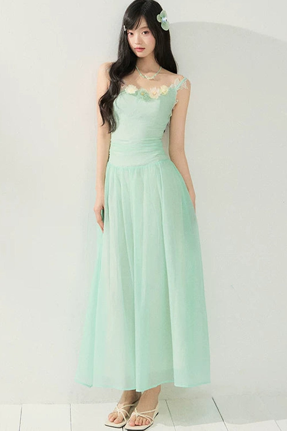 Backless Mesh Summer Dress
