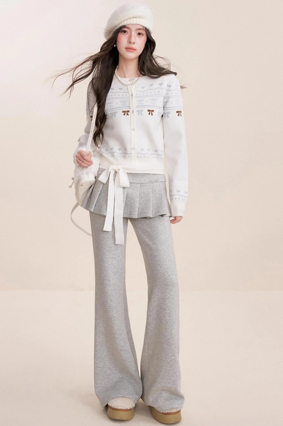 Ballet A-Line Pleated Skirt Bootcut Pants