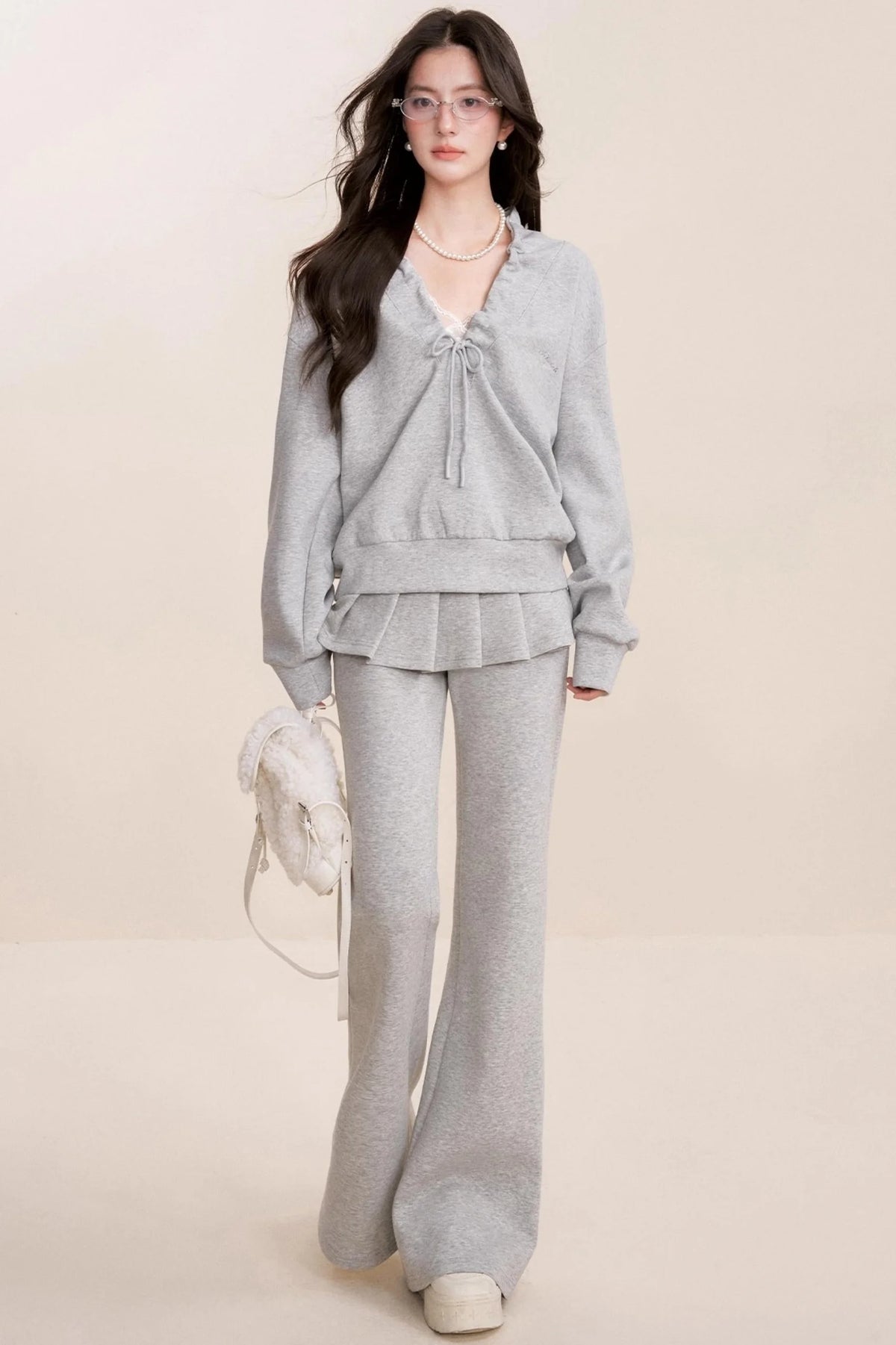 Ballet A-Line Pleated Skirt Bootcut Pants