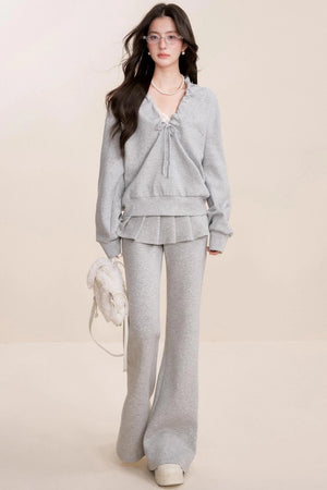 Ballet A-Line Pleated Skirt Bootcut Pants