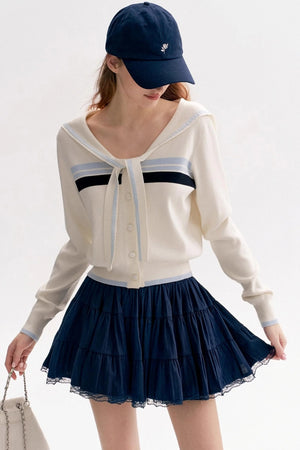Ballet Lace Puffy A-Line Short Skirt