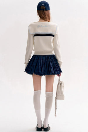 Ballet Lace Puffy A-Line Short Skirt