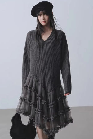 Ballet Studio Mesh Patchwork Dress