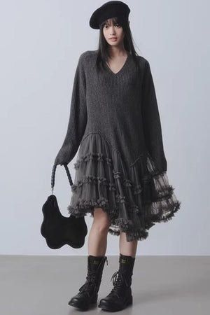 Ballet Studio Mesh Patchwork Dress