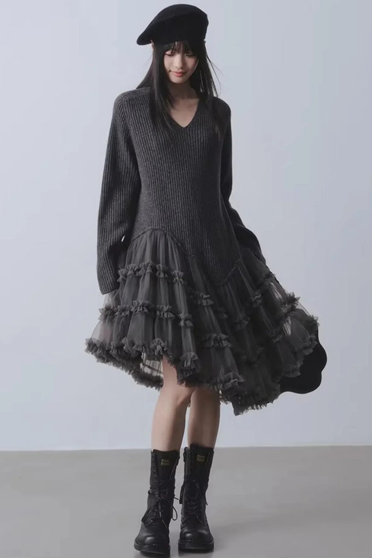 Ballet Studio Mesh Patchwork Dress