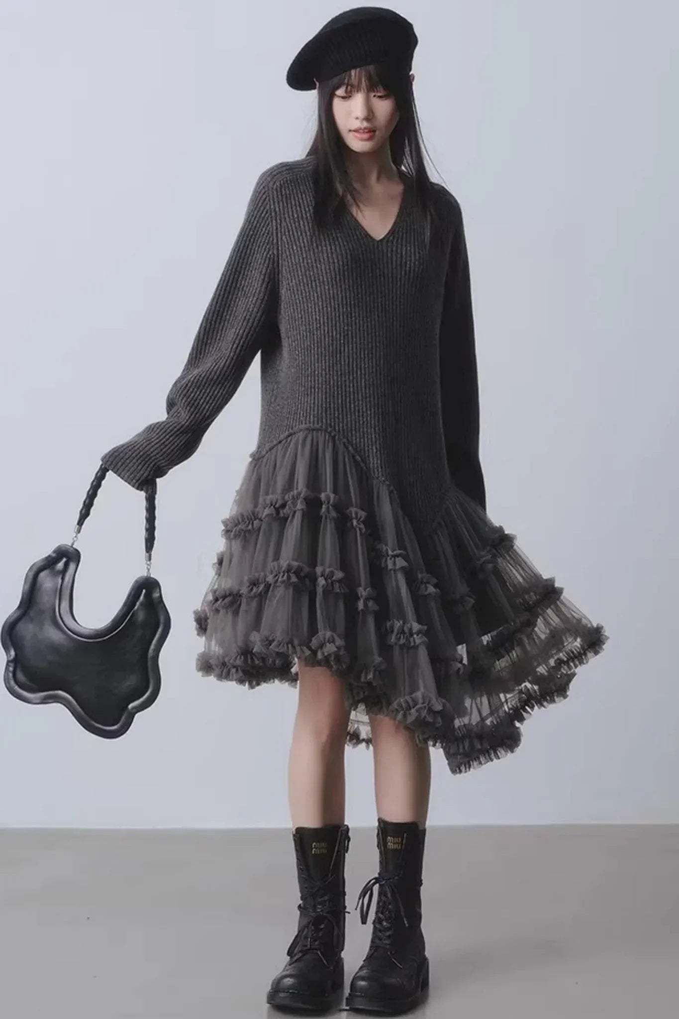 Ballet Studio Mesh Patchwork Dress