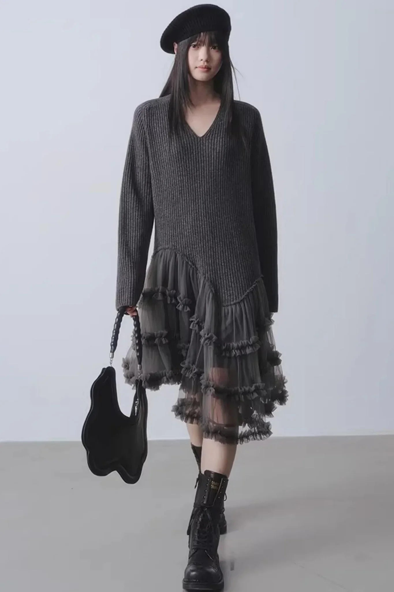 Ballet Studio Mesh Patchwork Dress