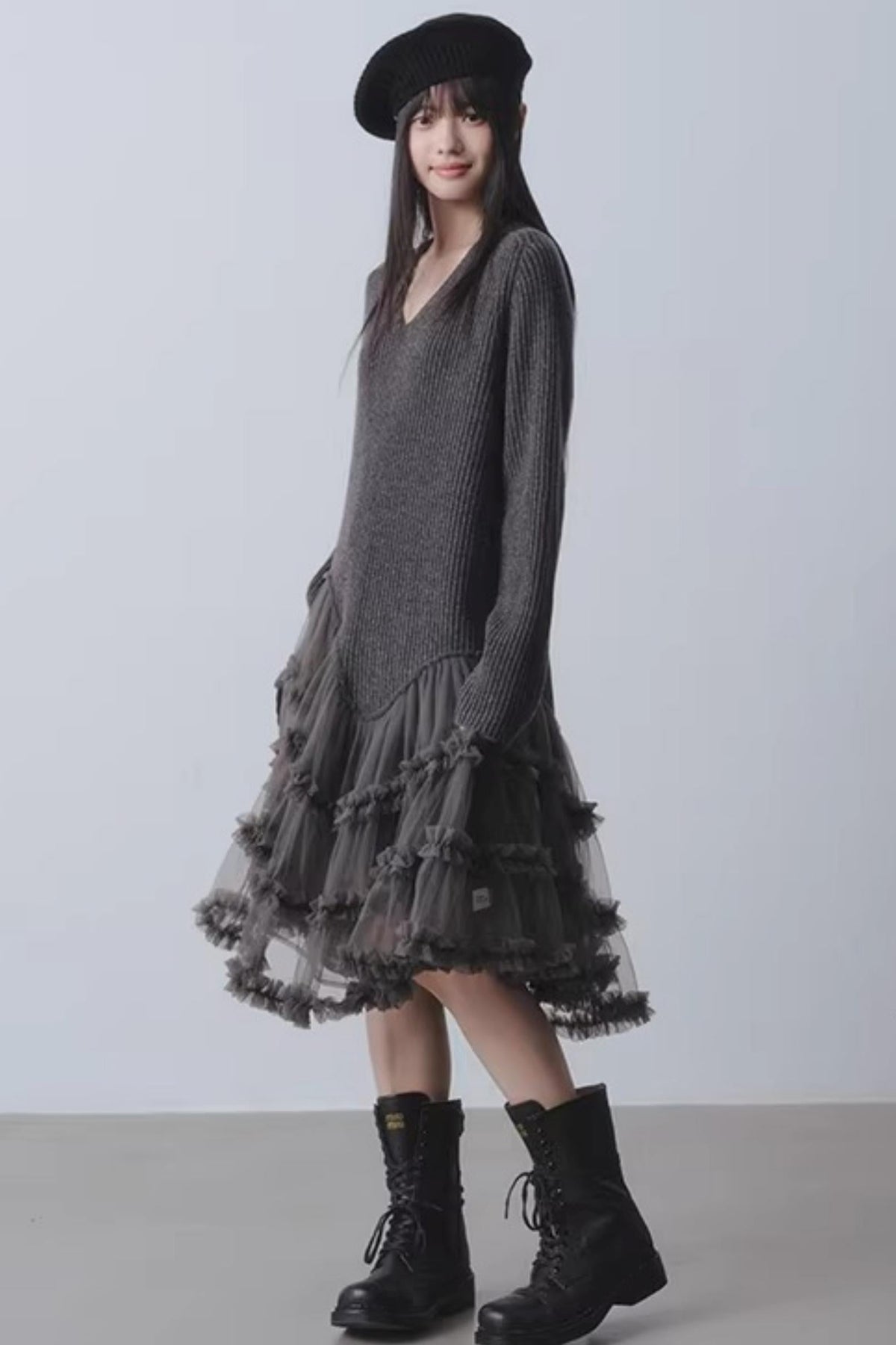 Ballet Studio Mesh Patchwork Dress