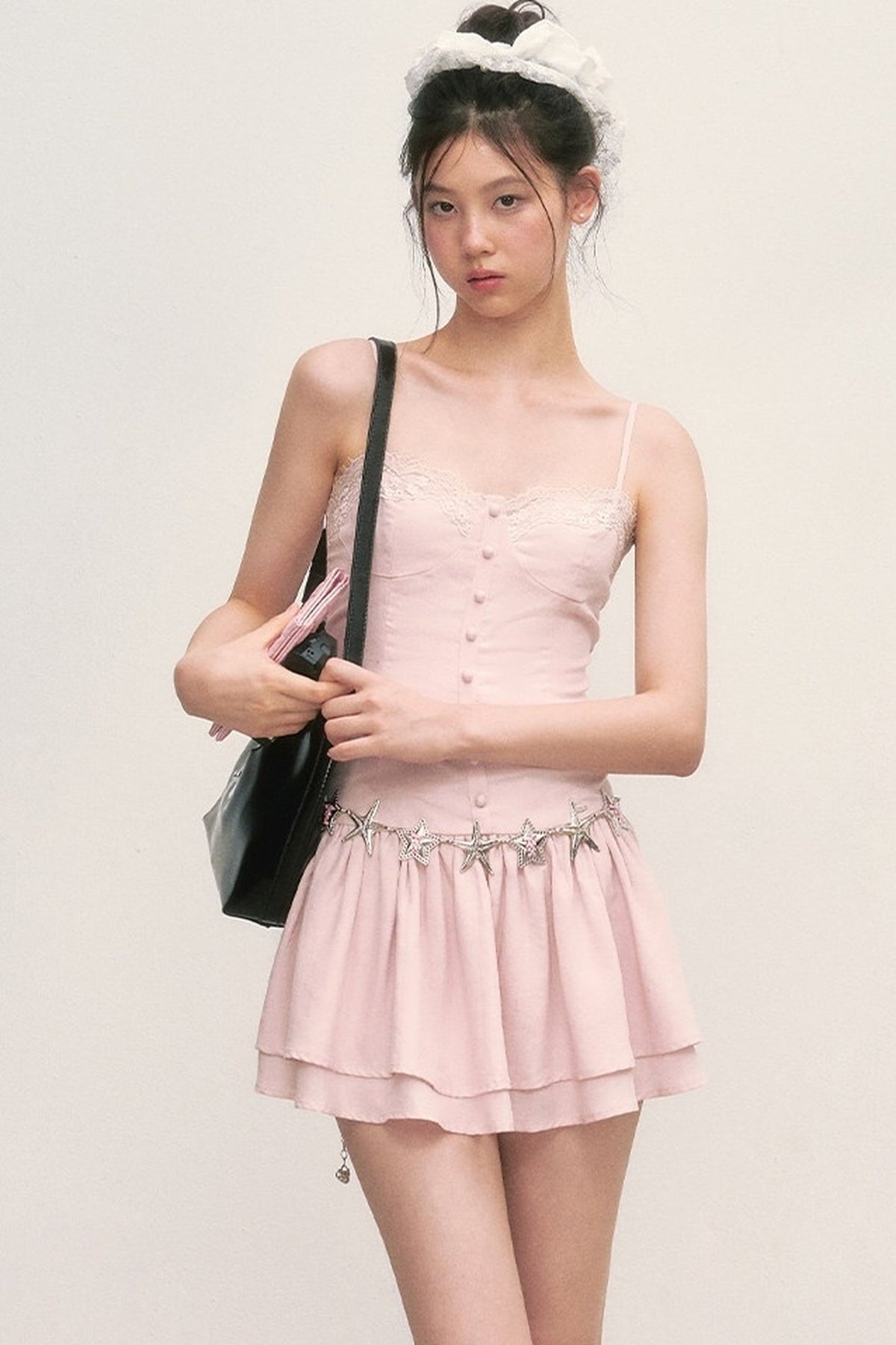 Ballet Style Pink Suspender Dress