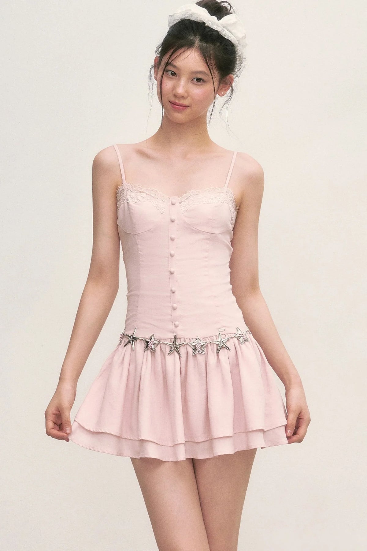 Ballet Style Pink Suspender Dress