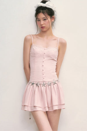 Ballet Style Pink Suspender Dress