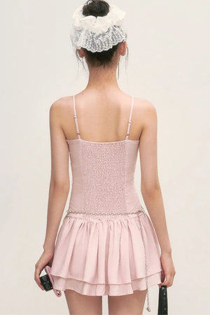 Ballet Style Pink Suspender Dress