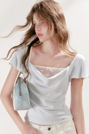 Balletcore Lace Patchwork Top