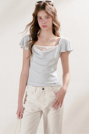 Balletcore Lace Patchwork Top