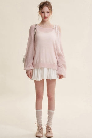 Balletcore Pleated Bow Skirt