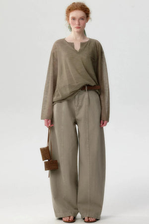 Bamboo Linen Knit Blouse