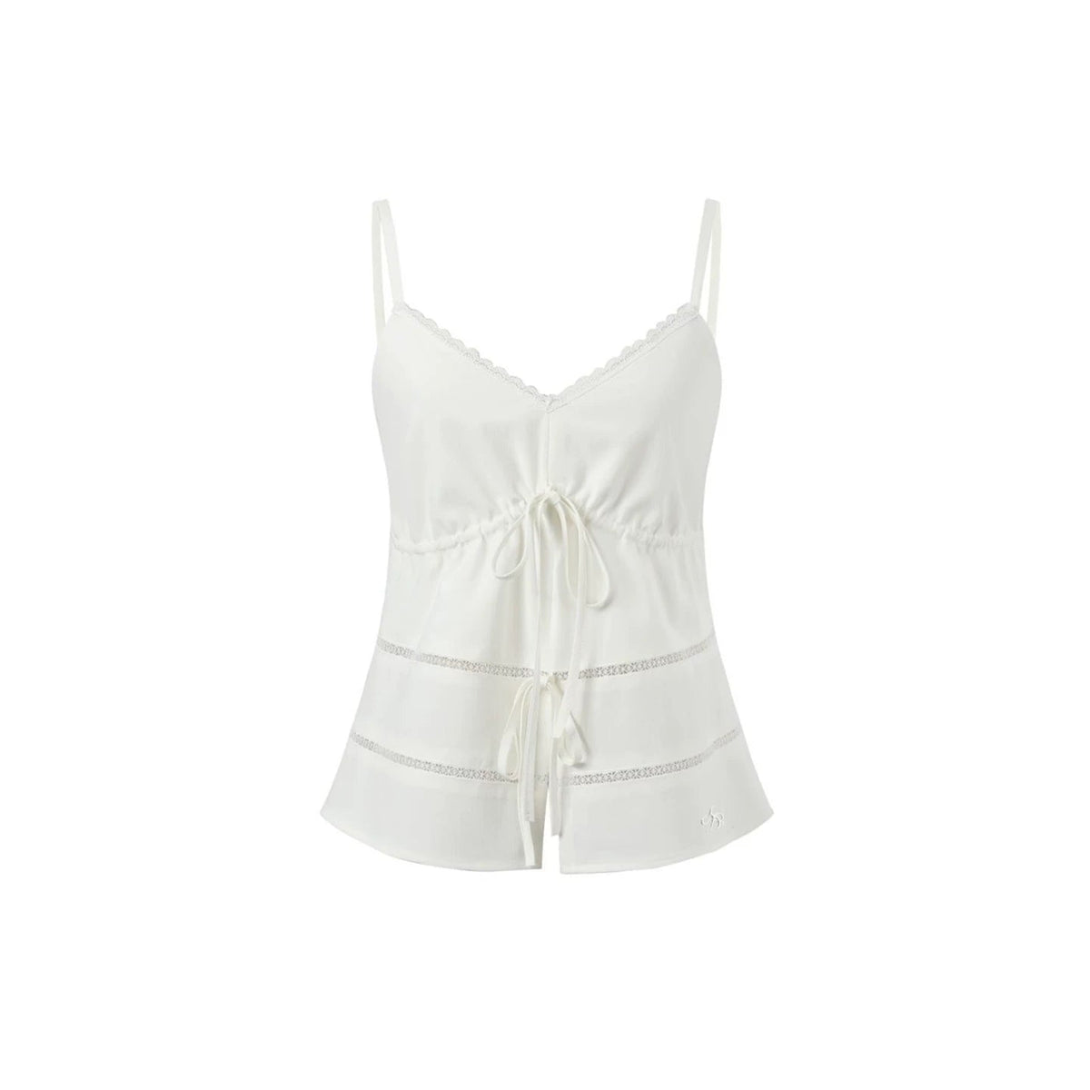 Bamboo Texture Suspender Pants Set-Up