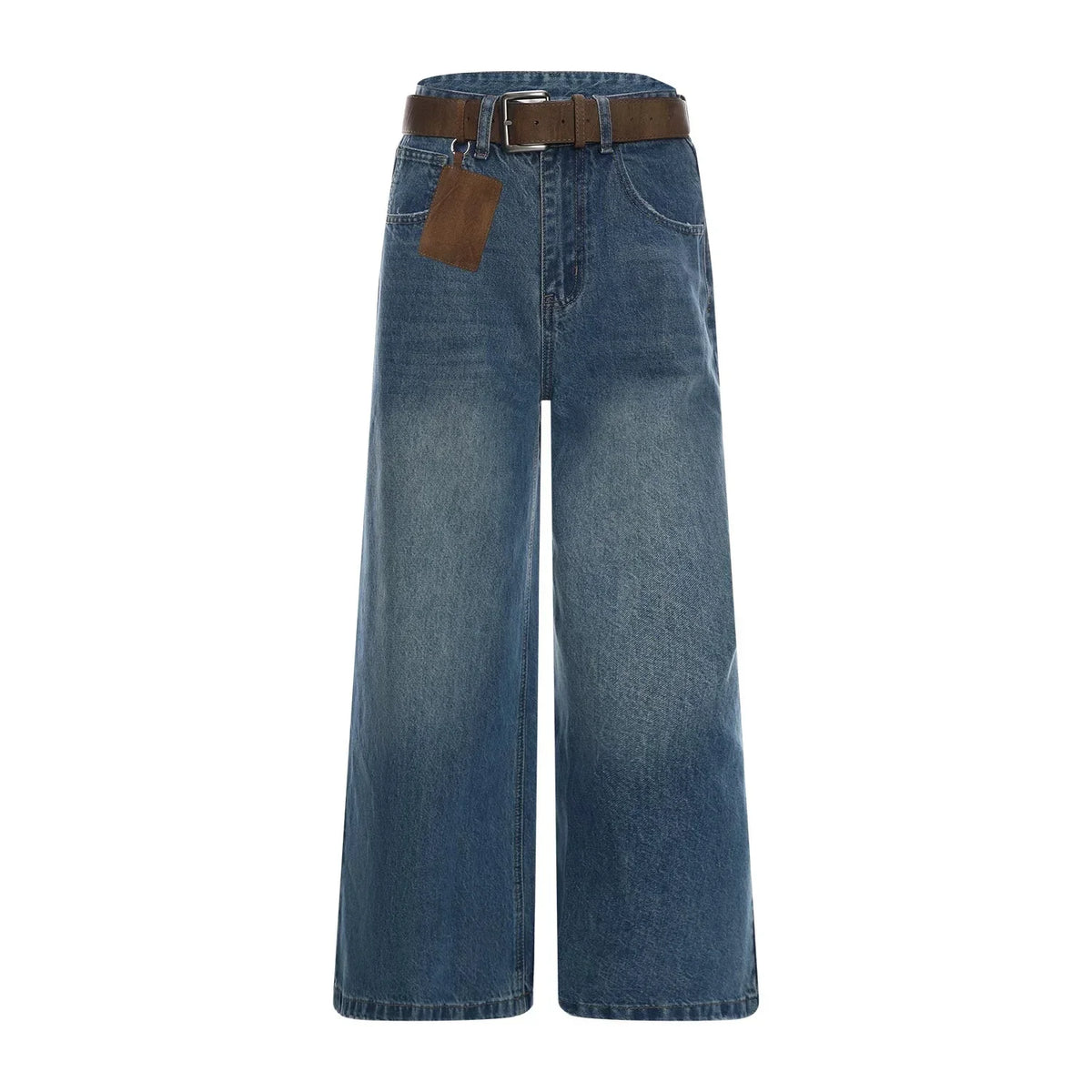 Basic Blue Wide-Leg Jeans