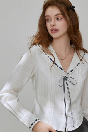 Basic Thin Maritime Casual Shirt