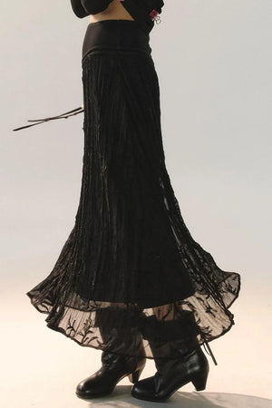 Beaded Asymmetric Skirt