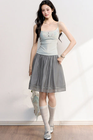 Beaded Embroidery Lace Camisole Top