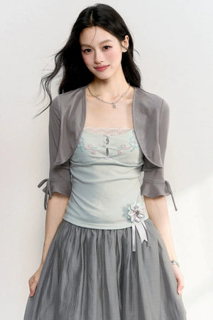 Beaded Embroidery Lace Camisole Top