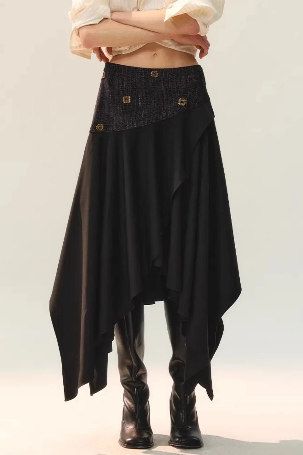 Beaded Retro V-Neck Vest Set-Up