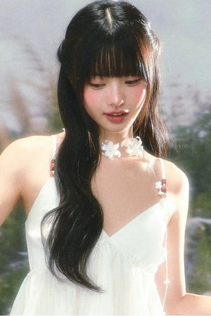 Beaded Ruffled Camisole Top Set-Up